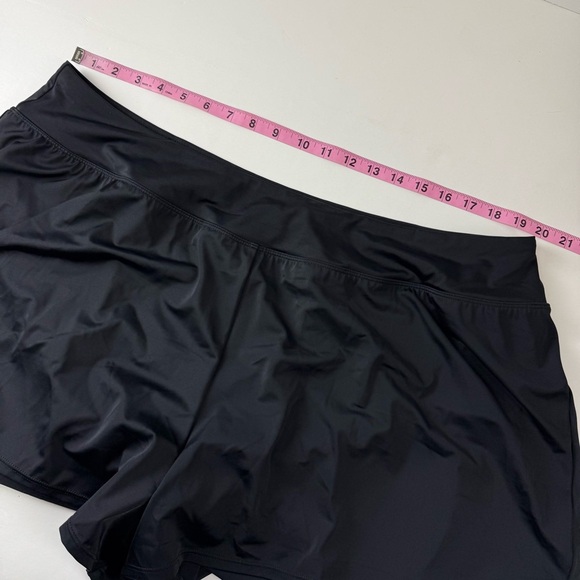 Swim Solutions Boyshorts Womens 22W Black Thigh Minimizer Swim Bottom - Picture 8 of 10